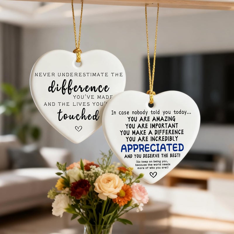 Jocidea in Case Nobody Told You Today: You are Amazing, Important & Make a Difference - Affirmations Sign | Office Gift, Appreciation Gifts, Thank You Gifts, Going Away, Retirement Gift | Christmas Ornament - Image 4